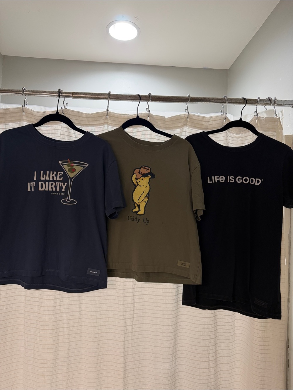 Life Is Good Women's Short Sleeve Tee — Navy, Olive, Black Trio